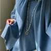 Bea viskoosi-neulehuivi, denim blue