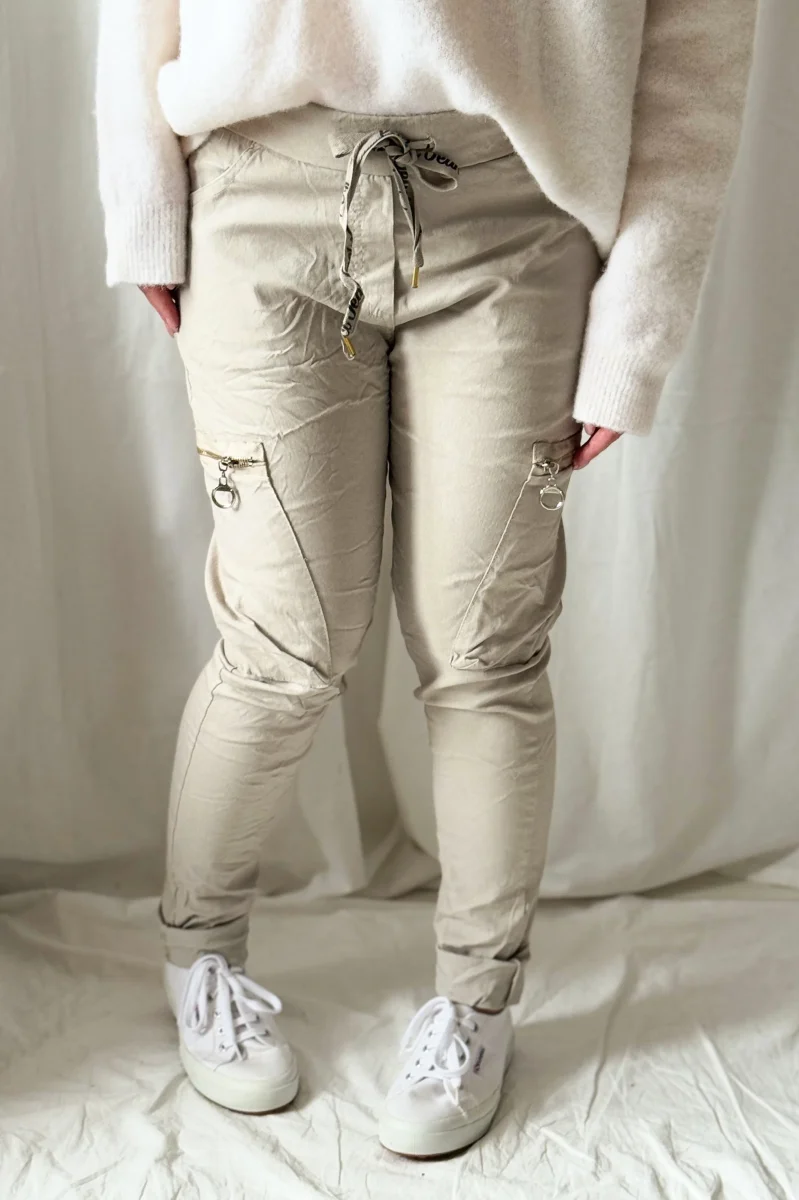 Cargo joggerit, beige