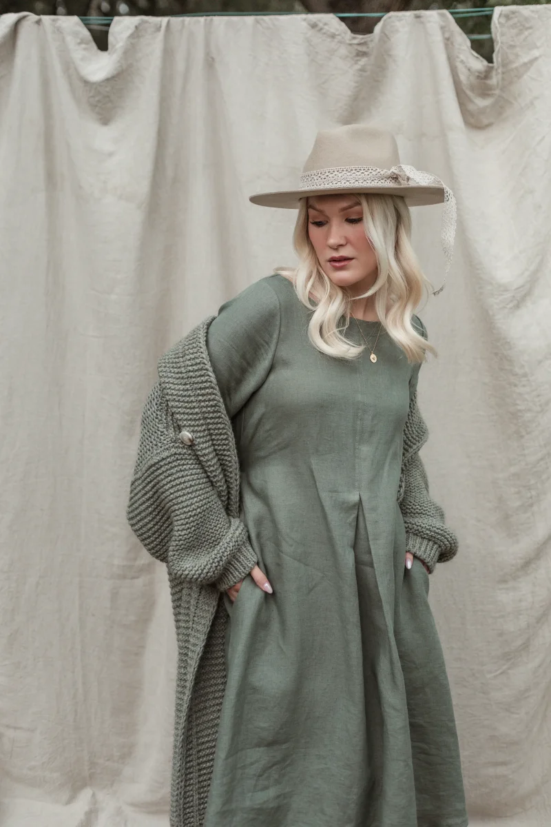 Gisela pellavamekko, camo - Image 5