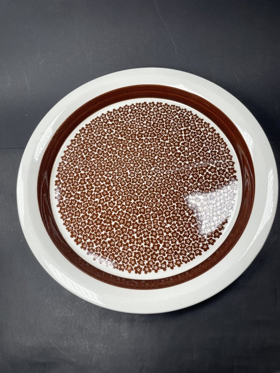 Arabia Faenza tarjoilulautanen Ruskeakukka 30cm