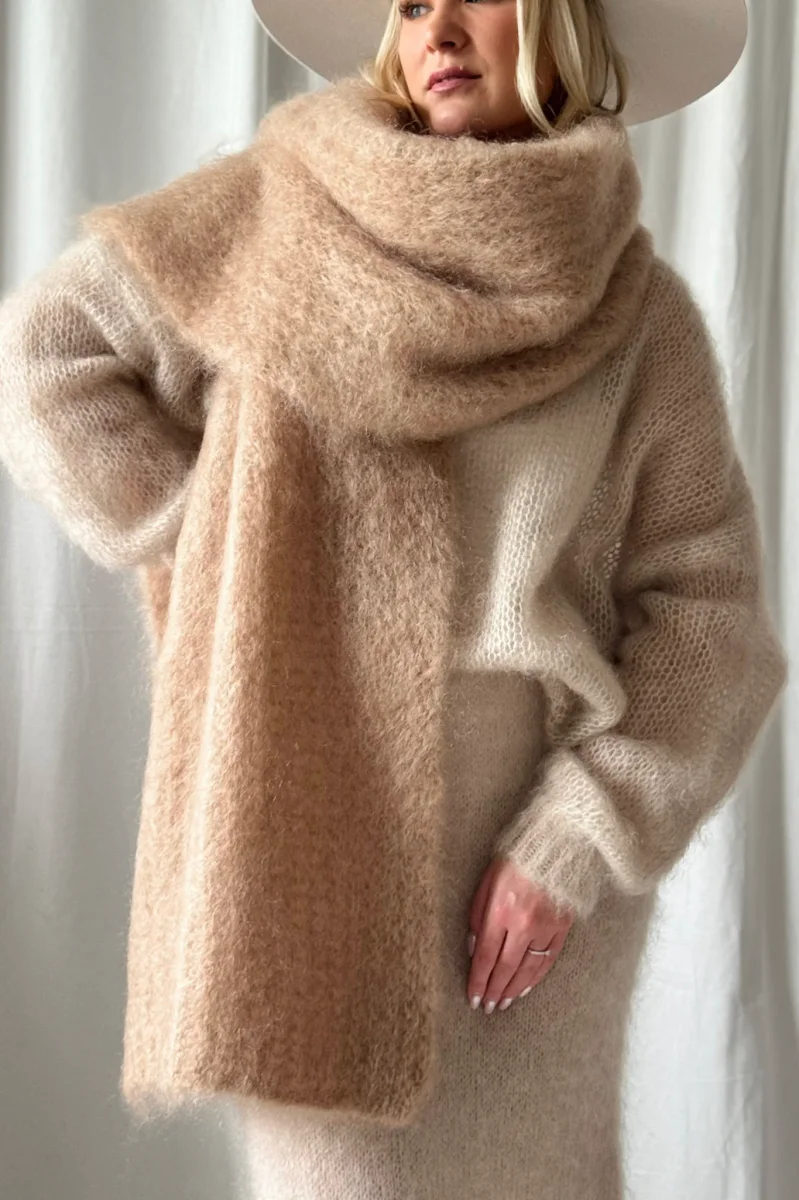 Magic mohairhuivi, caramel