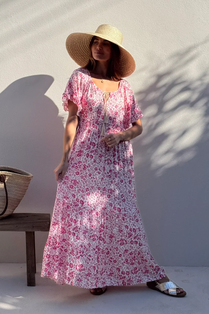 Meryl viskoosimekko, eternal garden pink
