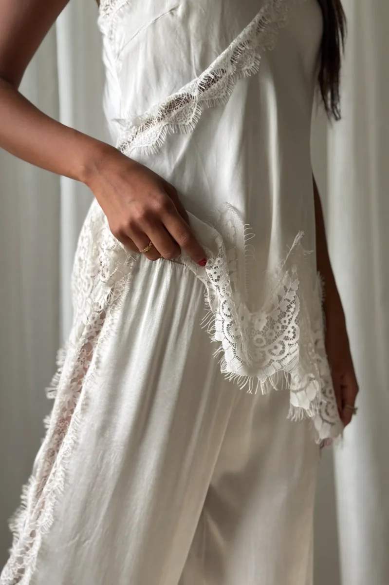 Sweetheart Lace satiinitoppi, champagne - Image 3