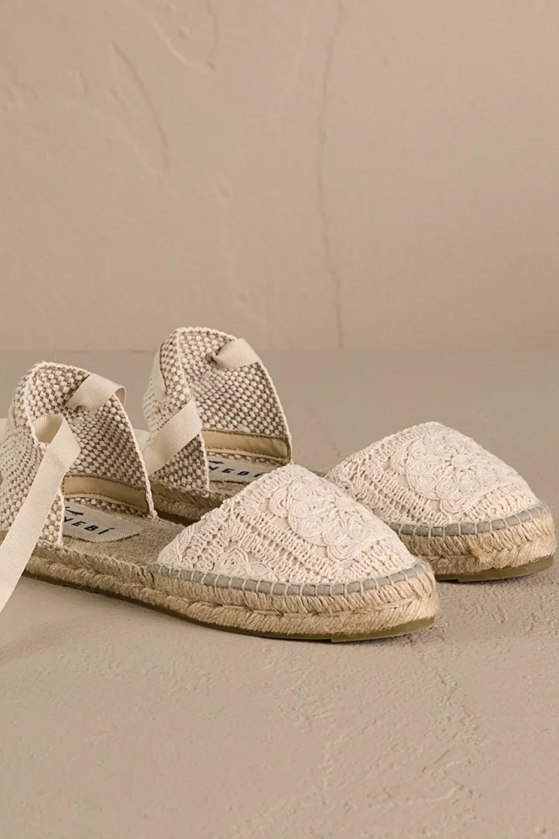 Valenciana espadrillot, cotton crochet