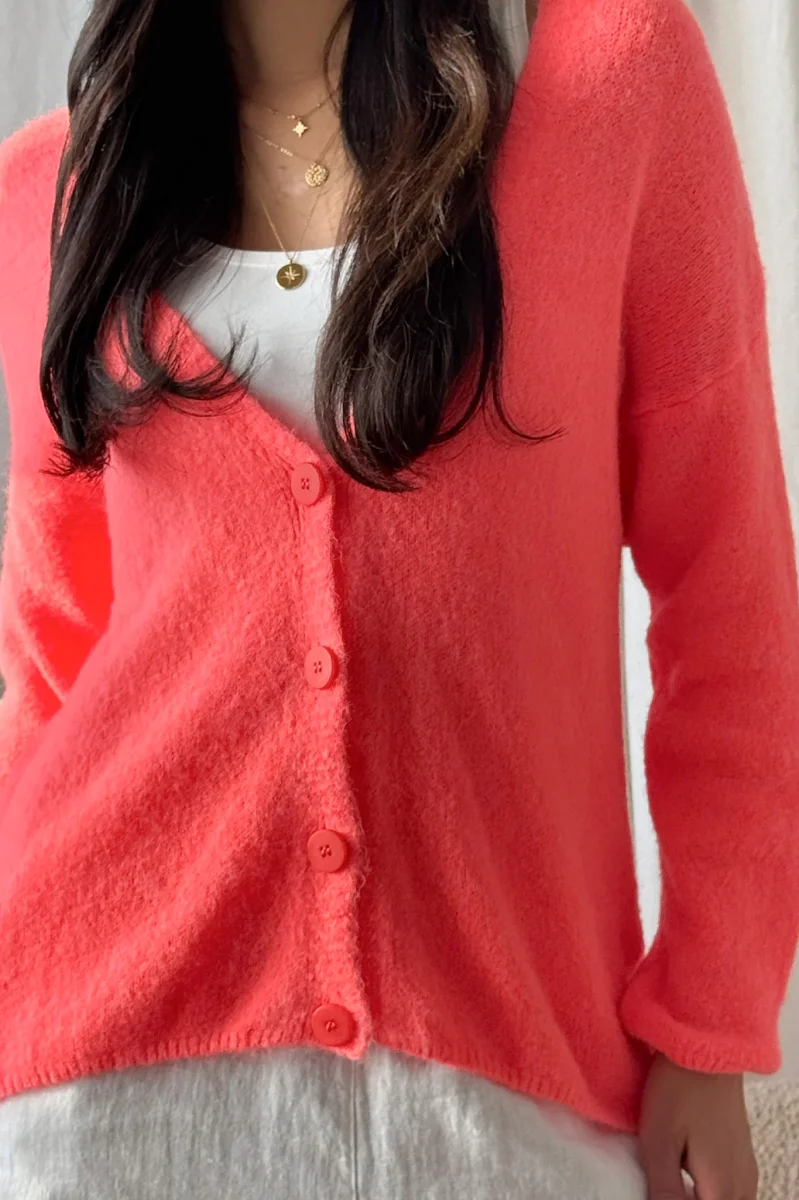 Cheerful neuletakki, neon coral - Image 5