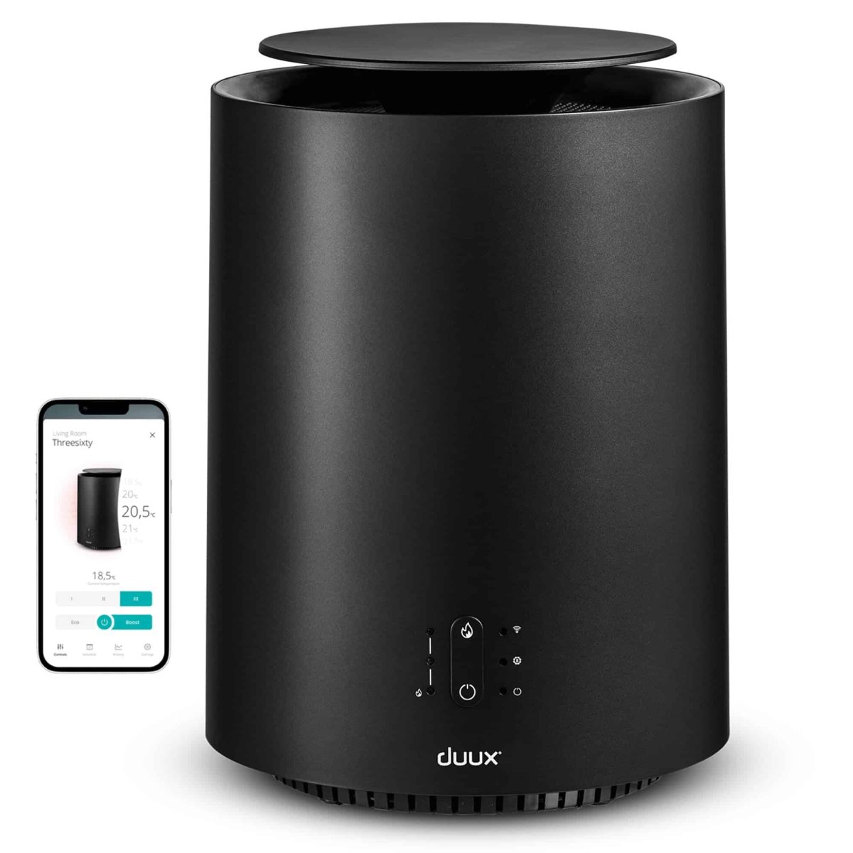 Duux Threesixty Gen2 DXCH30 šildytuvas ir ventiliatorius, 1800 W, 30 m², juodas - Image 3