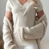 Bamboo Lace Elodie t-paita, beige