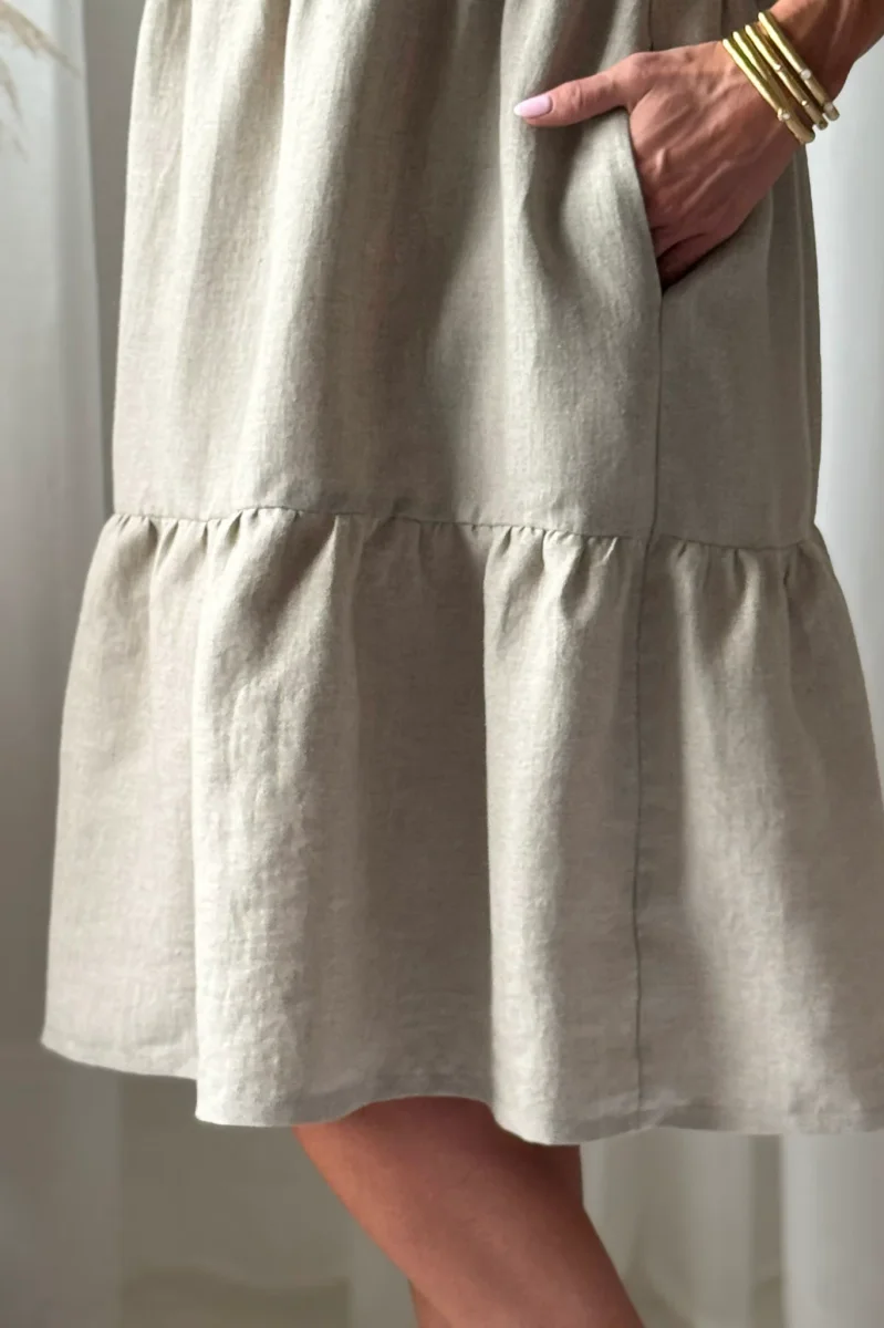 Emilia pellavamekko, natural - Image 3