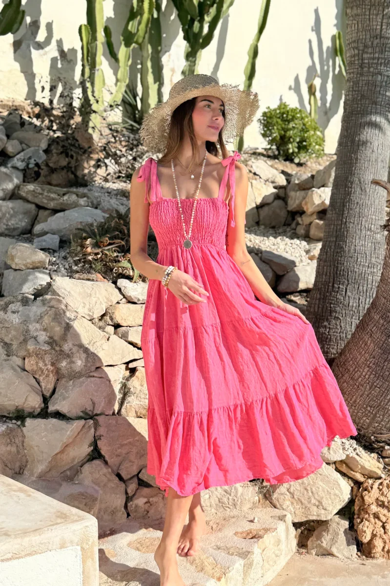 Florentino pellavamekko, malibu pink
