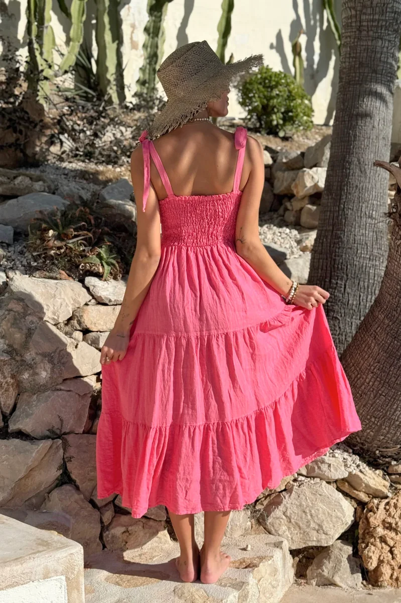Florentino pellavamekko, malibu pink - Image 6
