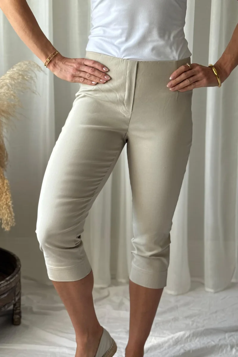 Ina stretch caprit, beige