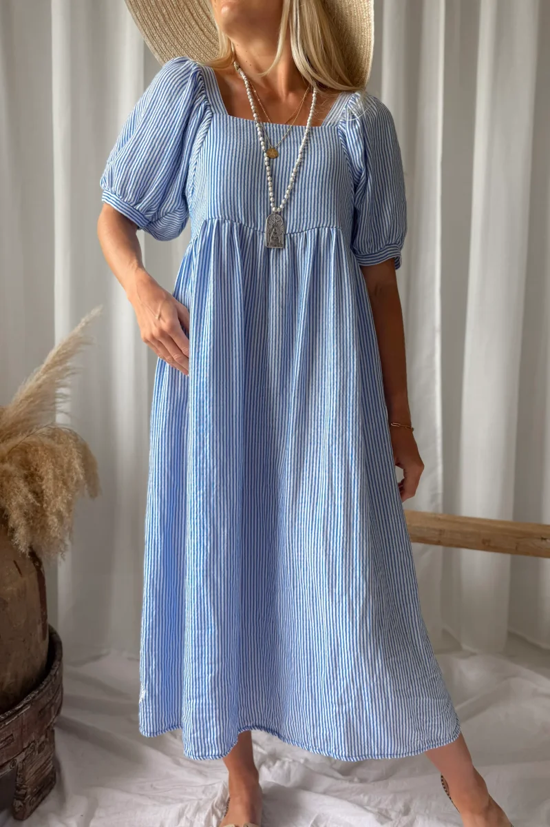 La Brisa puuvillamekko, sininen - Image 2