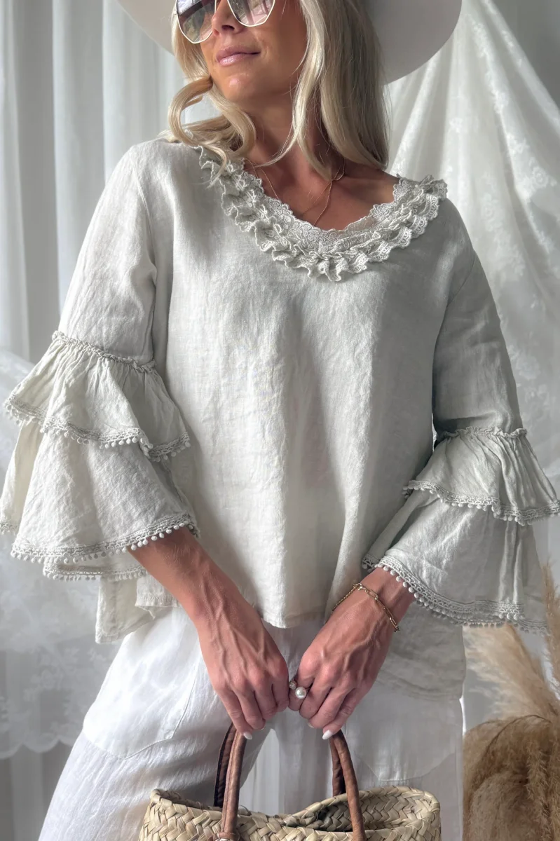 Lace frill pellavapaita, hiekka