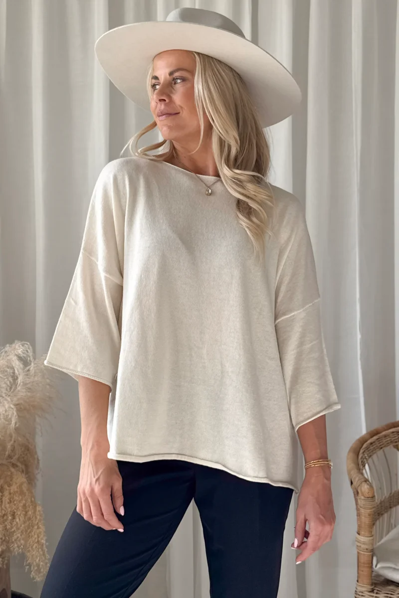 Marine puuvillaneule, off white