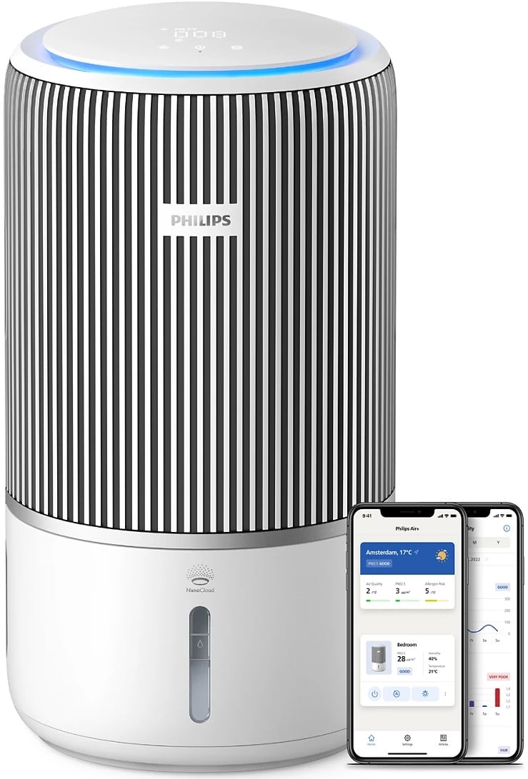 Philips AC3420/10 gaisa attīrītājs ar mitrinātāju, 78 m²