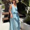 Riviera Romance pellavamekko, aqua